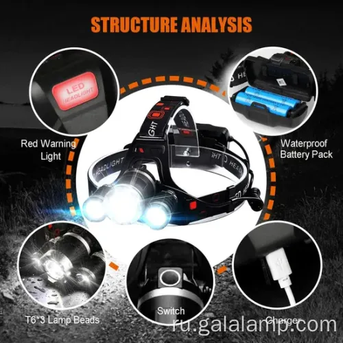 Ультра-яркий адаптационный фонарик с светодиодом T6